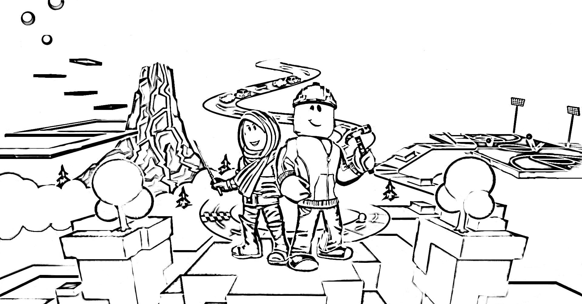 Online coloring book: Coloring book heroes roblox